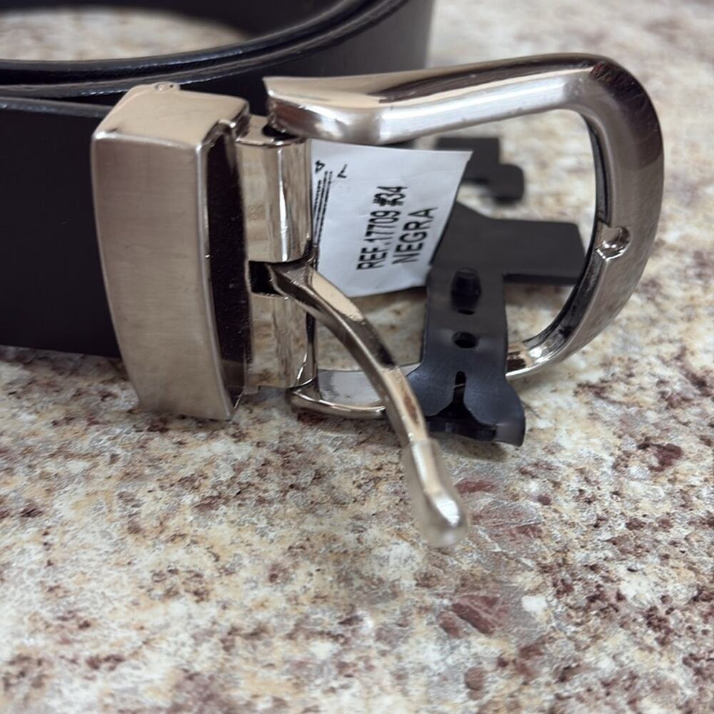 Dajer 34 Black NWT Belt with Silver Buckle - Picture 6 of 6